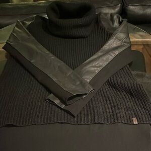 Leather/wool RUDSAK Turtleneck Sweaterer